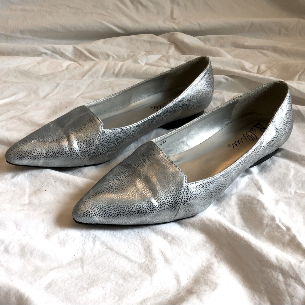 BELLINI Flora Silver Pointed Toe Slip-on Loafer